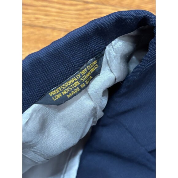 Adams Row Mens Sport Coat Size 43R Blue Poly Wool Two Button Blazer Jacket - Picture 4 of 10